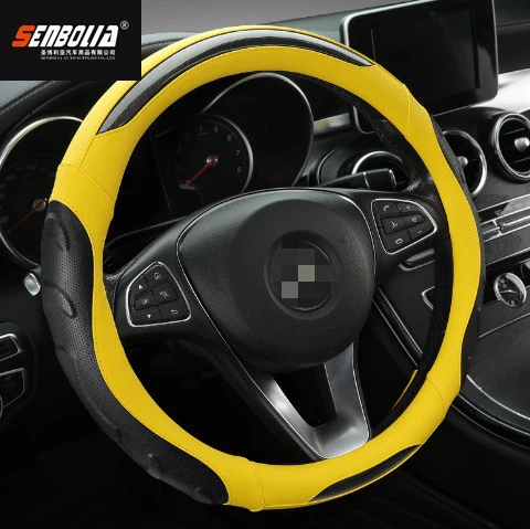 Stylish Stitched Car Steering Wheel Cover